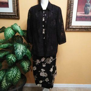 R&K Originals Floral Dress and Blouse Top